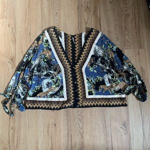 Free People boho quarter length top